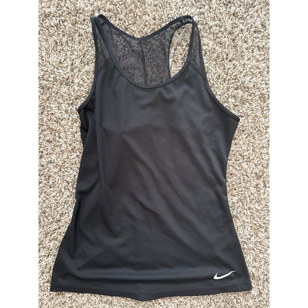 Nike Dri-FIT Women's Ribbed Mesh-Back Training Tank Top Size Medium
